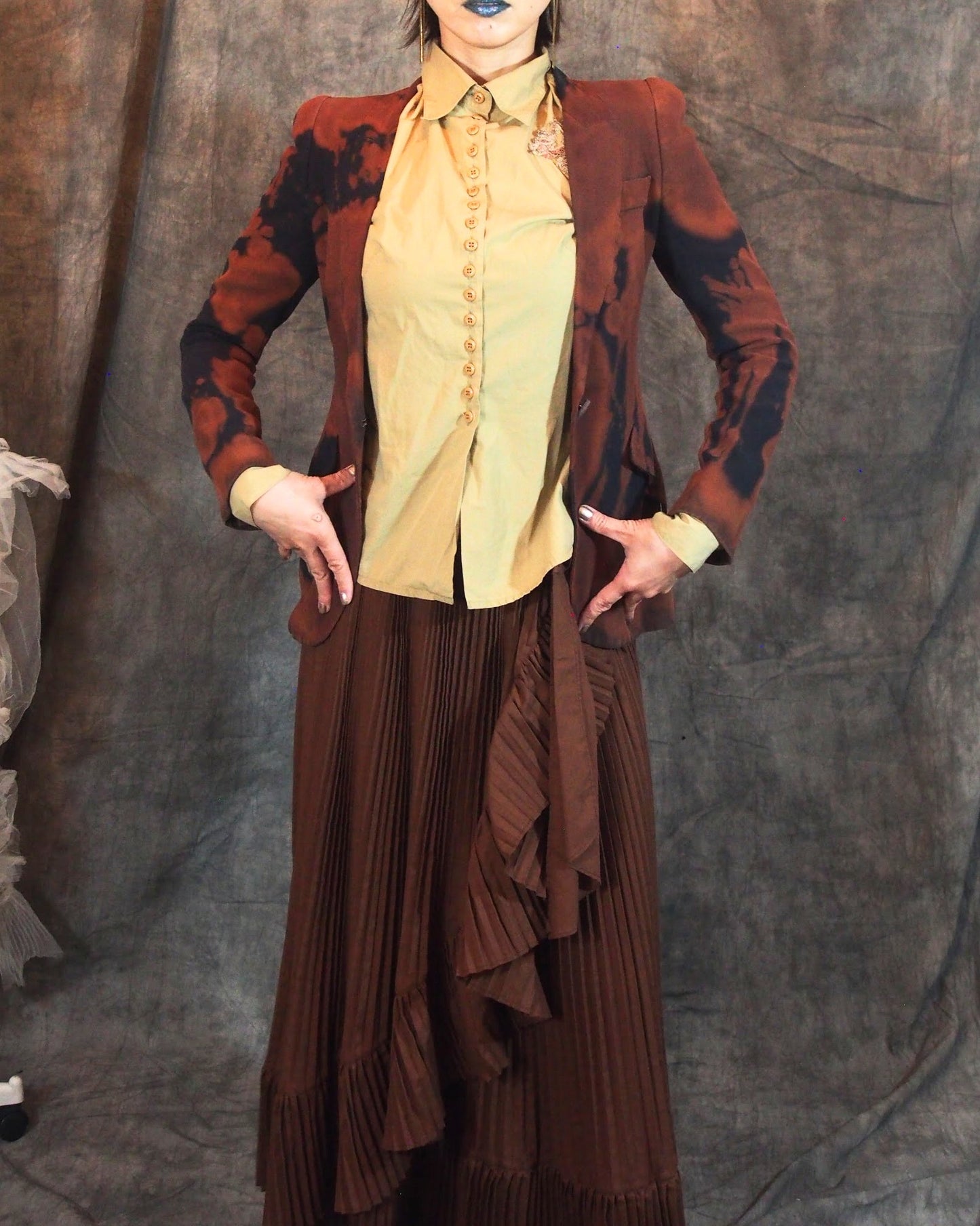 Gothik pleated skirt
